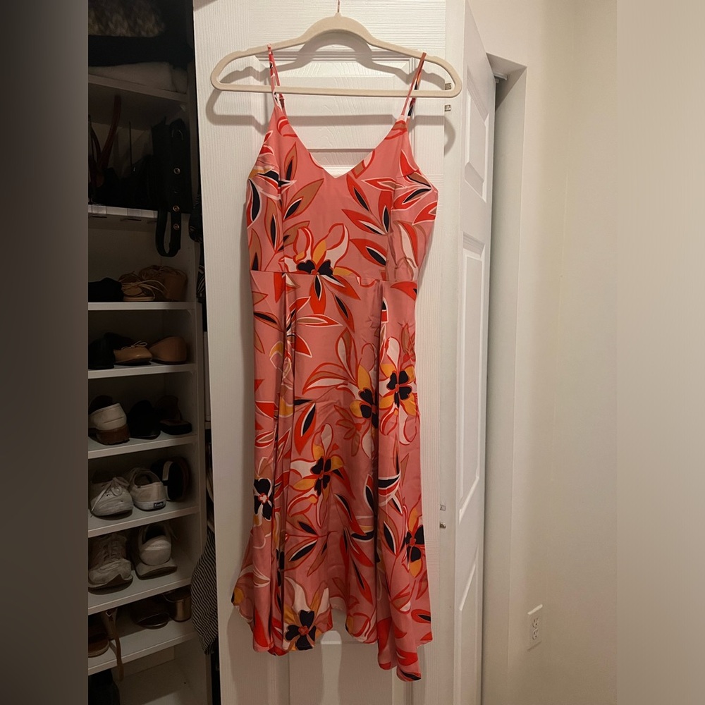 Yumi Kim Pink Floral Silk Dress, Size S